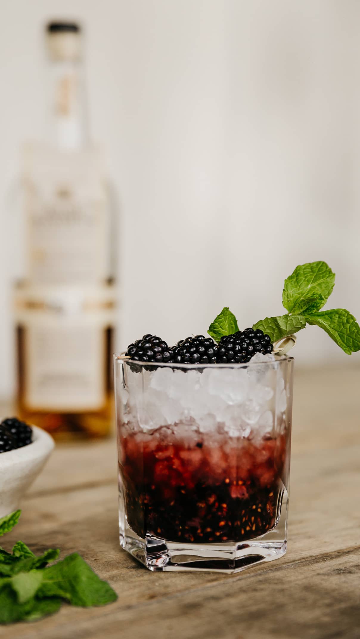 blackberry basil bourbon